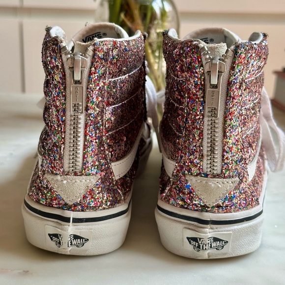 Vans Sk8-Hi Slim Zip Chunky Glitter Sneakers - Picture 3 of 7